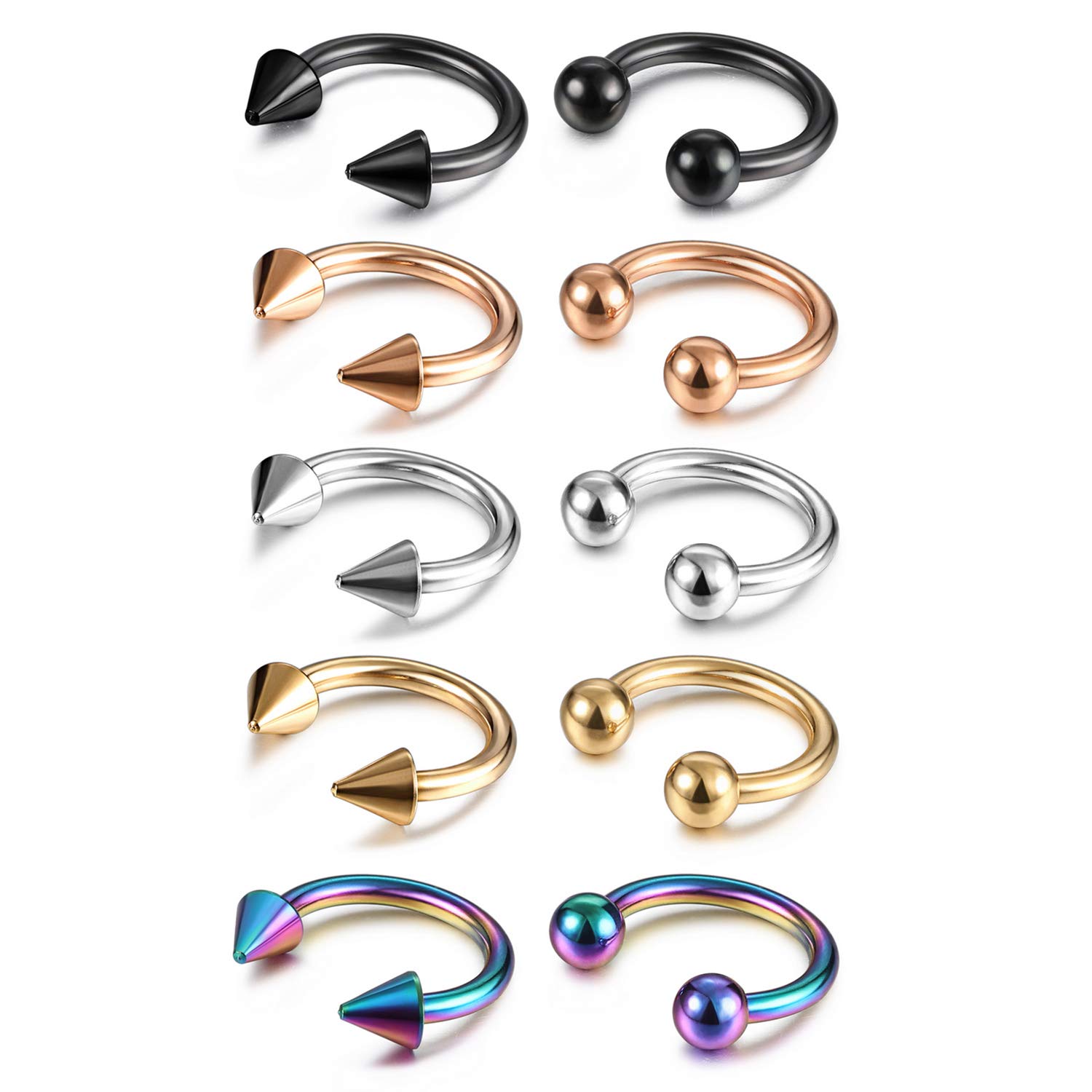 Body Jewelry Surgical Steel - 14G 16G Septum Jewelry Surgical Steel
