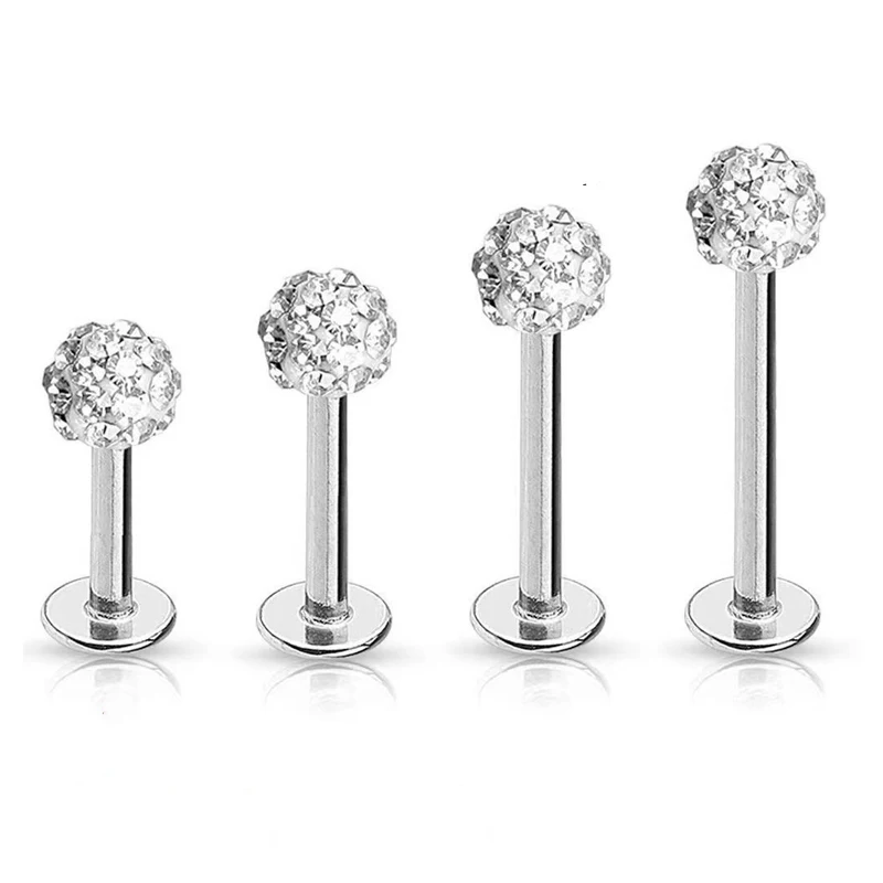 4PCS 16G Surgical Steel Lip La - Body Jewelry Surgical Steel recension och pris