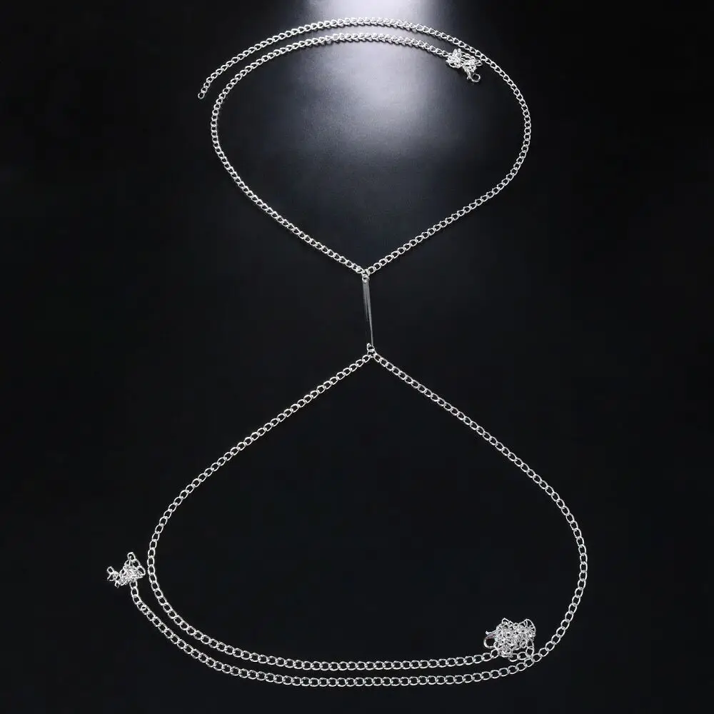 Sexy Metal Chest Chain Harness - Body Jewelry Necklace recension och pris