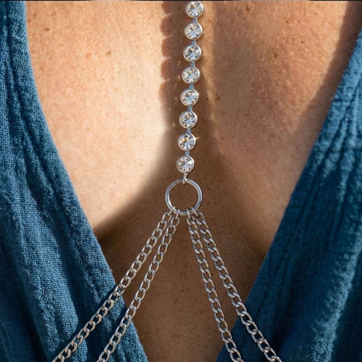 Y-Shaped Body Chain Jewelry -B - Body Jewelry Retainers recension och pris