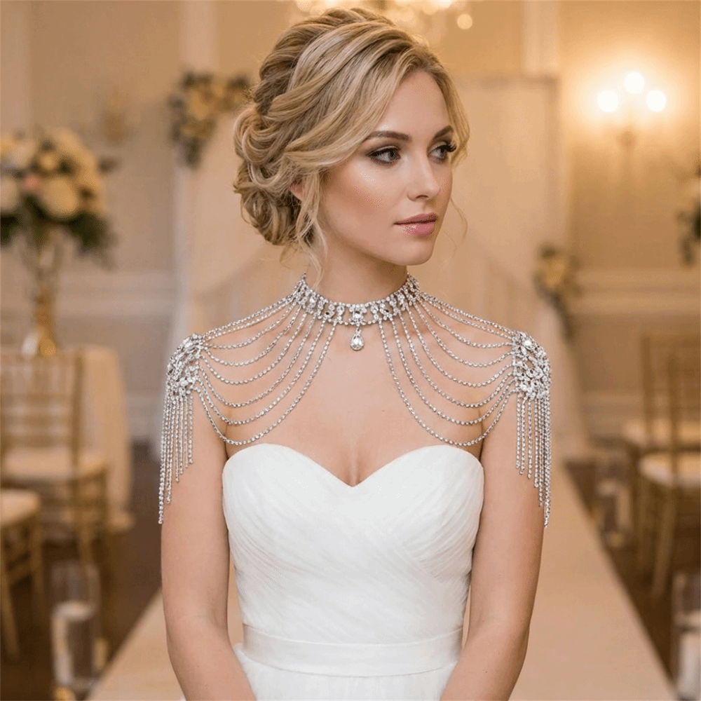 Luxurious Design Rhinestone Sh - Body Jewelry Necklace recension och pris