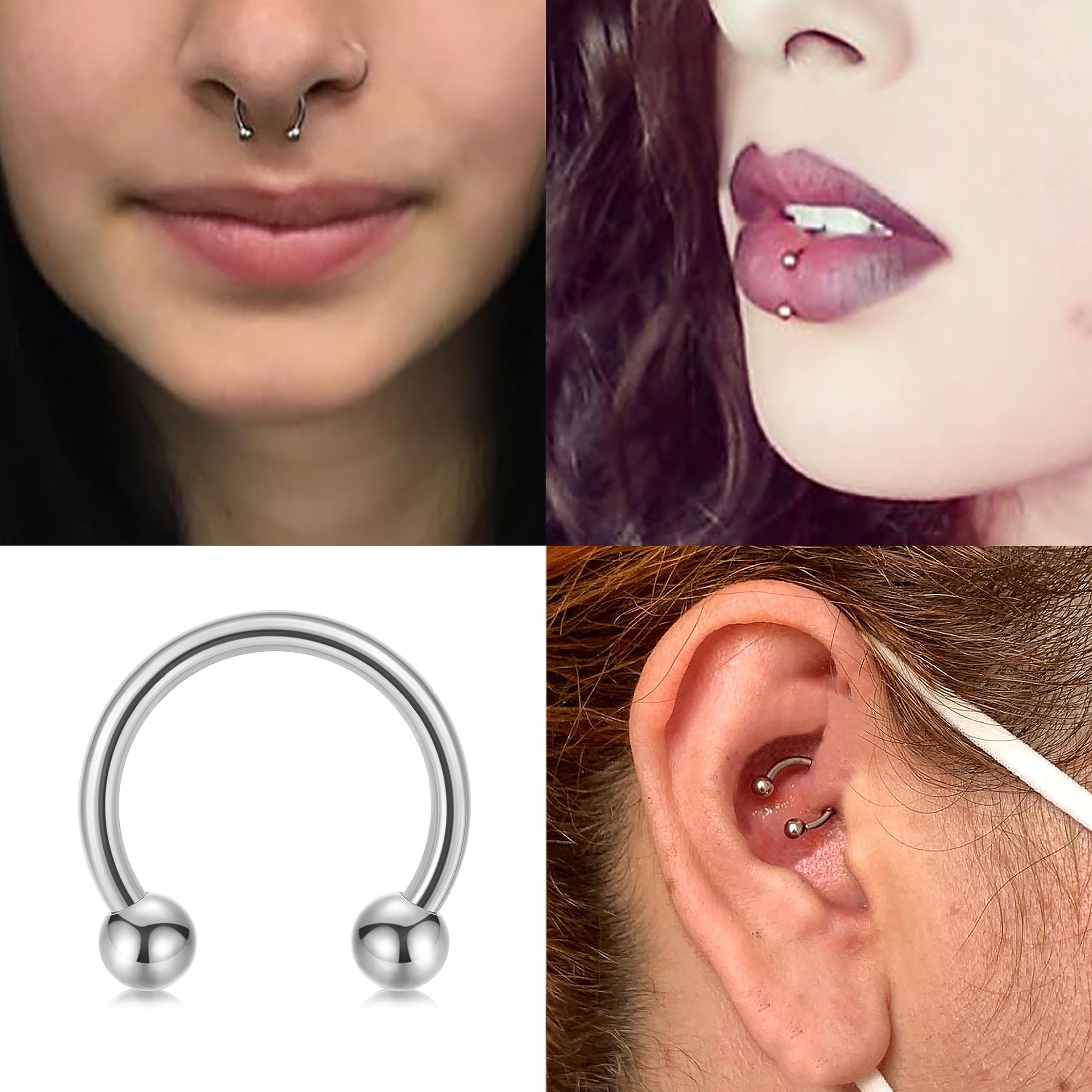 14G 16G Septum Jewelry Surgica - Body Jewelry Surgical Steel recension och pris